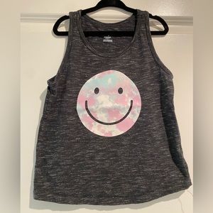 Cat & Jack smiley face tank top - girls size 6